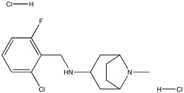 N-(2-chloro-6-fluorobenzyl)-8-methyl-8-azabicyclo[3.2.1]octan-3-amine dihydrochloride Struktur