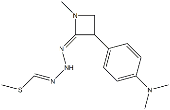 methyl N-[4-(dimethylamino)benzylidene]-{[(dimethylamino)methylidene]amino} methanehydrazonothioate Struktur