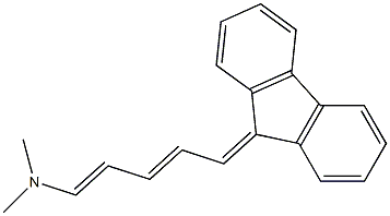 N1,N1-dimethyl-5-(9H-fluoren-9-yliden)penta-1,3-dien-1-amine Struktur