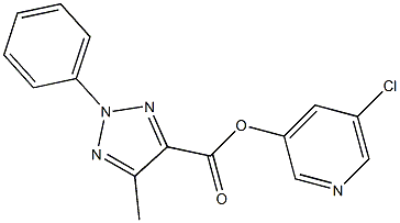 5-chloro-3-pyridyl 5-methyl-2-phenyl-2H-1,2,3-triazole-4-carboxylate Struktur