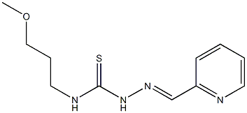 N1-(3-methoxypropyl)-2-(2-pyridylmethylidene)hydrazine-1-carbothioamide Struktur