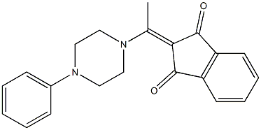 2-[1-(4-phenylpiperazino)ethylidene]-1H-indene-1,3(2H)-dione Struktur