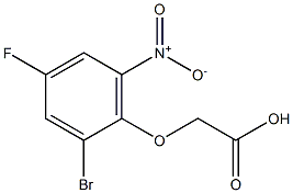 (2-bromo-4-fluoro-6-nitrophenoxy)acetic acid Struktur