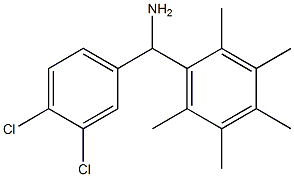 (3,4-dichlorophenyl)(2,3,4,5,6-pentamethylphenyl)methanamine Struktur