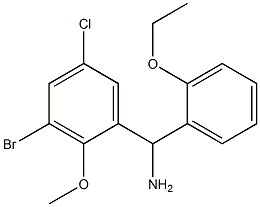 (3-bromo-5-chloro-2-methoxyphenyl)(2-ethoxyphenyl)methanamine Struktur