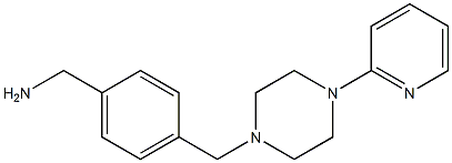 (4-{[4-(pyridin-2-yl)piperazin-1-yl]methyl}phenyl)methanamine Struktur