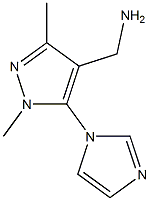 [5-(1H-imidazol-1-yl)-1,3-dimethyl-1H-pyrazol-4-yl]methanamine Struktur