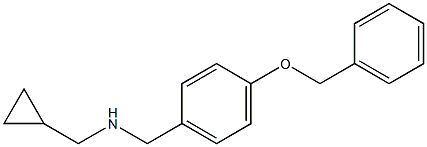 {[4-(benzyloxy)phenyl]methyl}(cyclopropylmethyl)amine Struktur