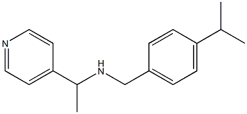 {[4-(propan-2-yl)phenyl]methyl}[1-(pyridin-4-yl)ethyl]amine Struktur