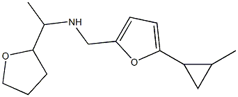 {[5-(2-methylcyclopropyl)furan-2-yl]methyl}[1-(oxolan-2-yl)ethyl]amine Struktur