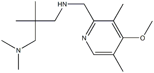 {2-[(dimethylamino)methyl]-2-methylpropyl}[(4-methoxy-3,5-dimethylpyridin-2-yl)methyl]amine Struktur