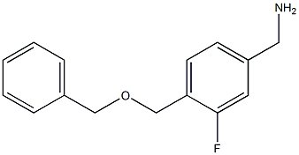 {4-[(benzyloxy)methyl]-3-fluorophenyl}methanamine Struktur