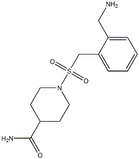 1-({[2-(aminomethyl)phenyl]methane}sulfonyl)piperidine-4-carboxamide Struktur