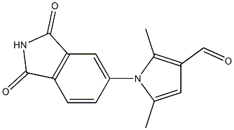 1-(1,3-dioxo-2,3-dihydro-1H-isoindol-5-yl)-2,5-dimethyl-1H-pyrrole-3-carbaldehyde Struktur