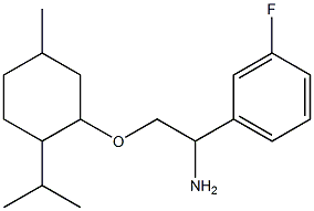 1-(1-amino-2-{[5-methyl-2-(propan-2-yl)cyclohexyl]oxy}ethyl)-3-fluorobenzene Struktur