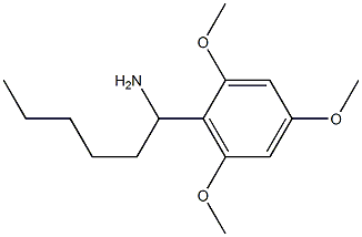 1-(2,4,6-trimethoxyphenyl)hexan-1-amine Struktur