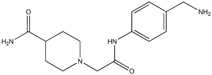 1-(2-{[4-(aminomethyl)phenyl]amino}-2-oxoethyl)piperidine-4-carboxamide Struktur