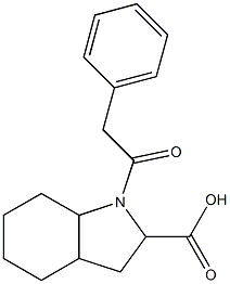 1-(2-phenylacetyl)-octahydro-1H-indole-2-carboxylic acid Struktur