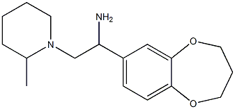 1-(3,4-dihydro-2H-1,5-benzodioxepin-7-yl)-2-(2-methylpiperidin-1-yl)ethanamine Struktur