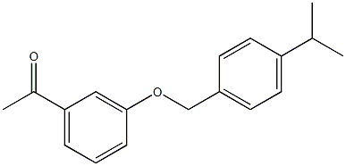 1-(3-{[4-(propan-2-yl)phenyl]methoxy}phenyl)ethan-1-one Struktur