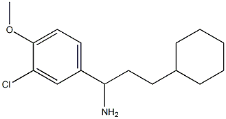 1-(3-chloro-4-methoxyphenyl)-3-cyclohexylpropan-1-amine Struktur