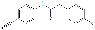 1-(4-chlorophenyl)-3-(4-cyanophenyl)urea Struktur