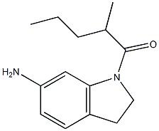 1-(6-amino-2,3-dihydro-1H-indol-1-yl)-2-methylpentan-1-one Struktur