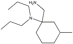 1-(aminomethyl)-3-methyl-N,N-dipropylcyclohexan-1-amine Struktur