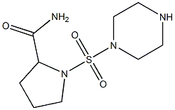 1-(piperazine-1-sulfonyl)pyrrolidine-2-carboxamide Struktur