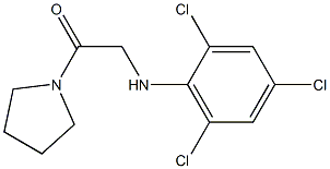 1-(pyrrolidin-1-yl)-2-[(2,4,6-trichlorophenyl)amino]ethan-1-one Struktur