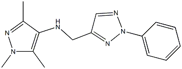 1,3,5-trimethyl-N-[(2-phenyl-2H-1,2,3-triazol-4-yl)methyl]-1H-pyrazol-4-amine Struktur