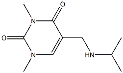 1,3-dimethyl-5-[(propan-2-ylamino)methyl]-1,2,3,4-tetrahydropyrimidine-2,4-dione Struktur