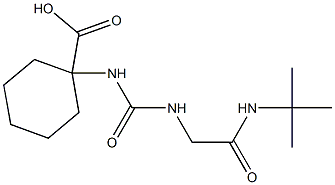 1-[({[2-(tert-butylamino)-2-oxoethyl]amino}carbonyl)amino]cyclohexanecarboxylic acid Struktur