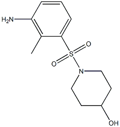 1-[(3-amino-2-methylbenzene)sulfonyl]piperidin-4-ol Struktur