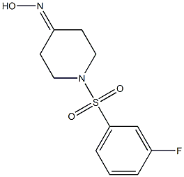 1-[(3-fluorophenyl)sulfonyl]piperidin-4-one oxime Struktur