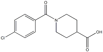 1-[(4-chlorophenyl)carbonyl]piperidine-4-carboxylic acid Struktur