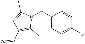 1-[(4-chlorophenyl)methyl]-2,5-dimethyl-1H-pyrrole-3-carbaldehyde Struktur