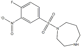 1-[(4-fluoro-3-nitrobenzene)sulfonyl]-1,4-diazepane Struktur