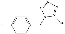 1-[(4-fluorophenyl)methyl]-1H-1,2,3,4-tetrazole-5-thiol Struktur