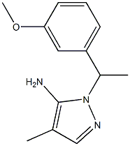 1-[1-(3-methoxyphenyl)ethyl]-4-methyl-1H-pyrazol-5-amine Struktur