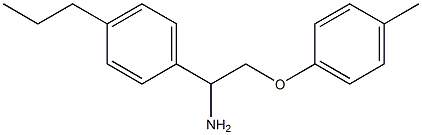 1-[1-amino-2-(4-methylphenoxy)ethyl]-4-propylbenzene Struktur