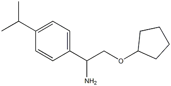 1-[1-amino-2-(cyclopentyloxy)ethyl]-4-(propan-2-yl)benzene Struktur