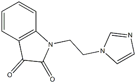 1-[2-(1H-imidazol-1-yl)ethyl]-2,3-dihydro-1H-indole-2,3-dione Struktur