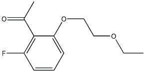 1-[2-(2-ethoxyethoxy)-6-fluorophenyl]ethan-1-one Struktur