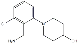 1-[2-(aminomethyl)-3-chlorophenyl]piperidin-4-ol Struktur