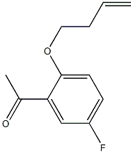 1-[2-(but-3-en-1-yloxy)-5-fluorophenyl]ethan-1-one Struktur