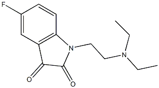 1-[2-(diethylamino)ethyl]-5-fluoro-2,3-dihydro-1H-indole-2,3-dione Struktur