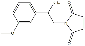 1-[2-amino-2-(3-methoxyphenyl)ethyl]pyrrolidine-2,5-dione Struktur