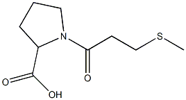 1-[3-(methylsulfanyl)propanoyl]pyrrolidine-2-carboxylic acid Struktur