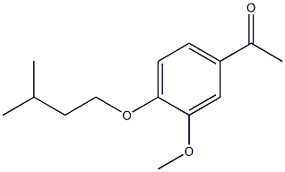 1-[3-methoxy-4-(3-methylbutoxy)phenyl]ethanone Struktur